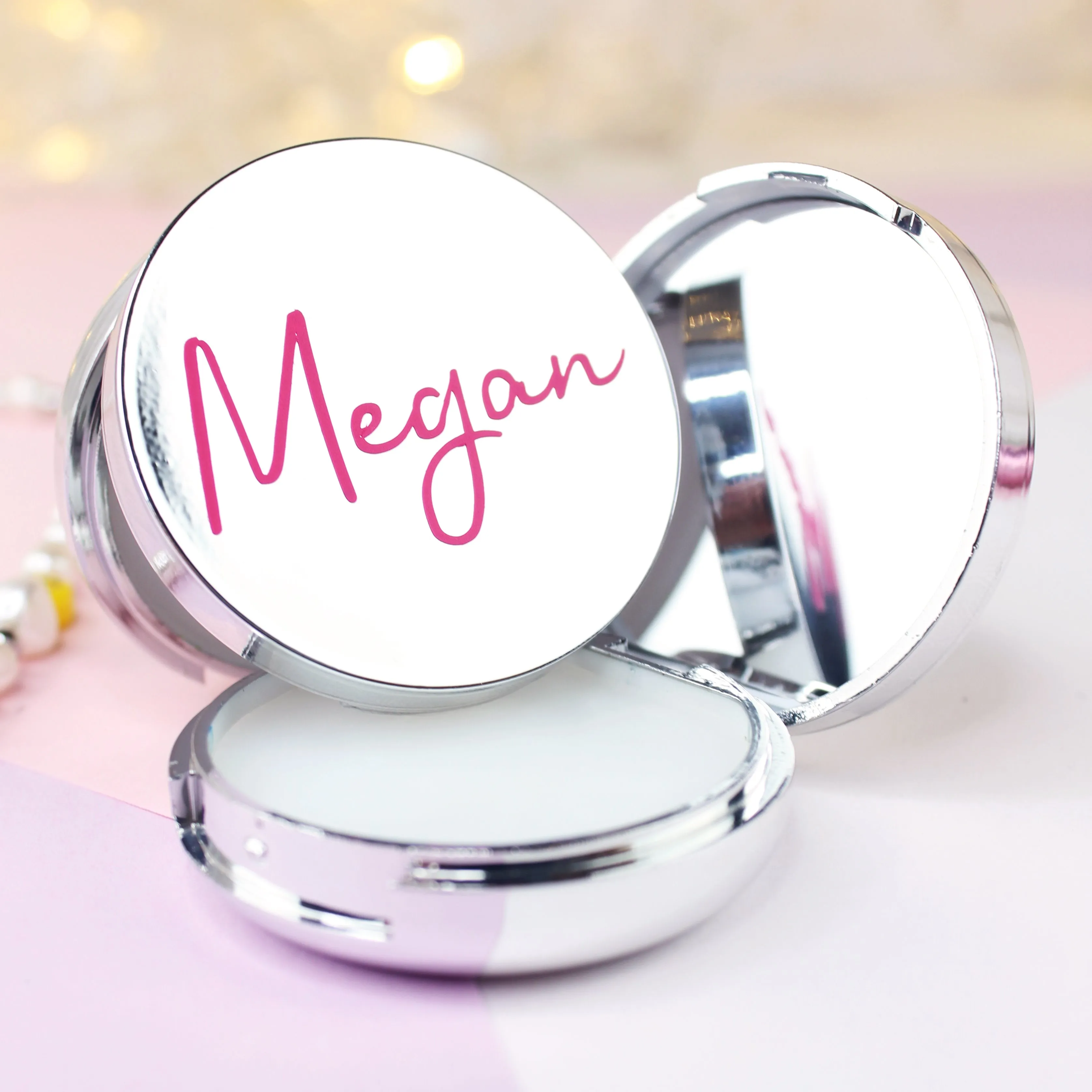 Personalised Vanilla Scented Lip Balm with Mirror - Any Name