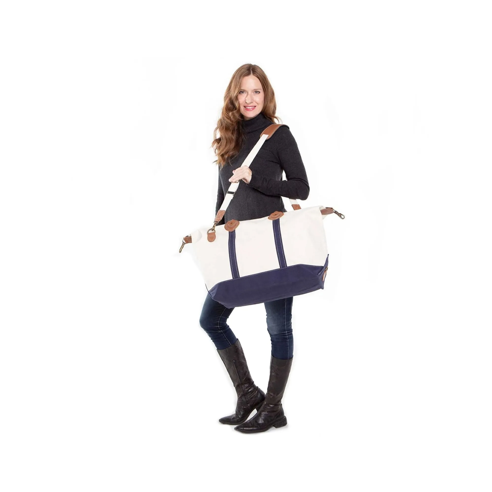 Personalized Weekender Duffel Bag with Matching Cosmetic Bag