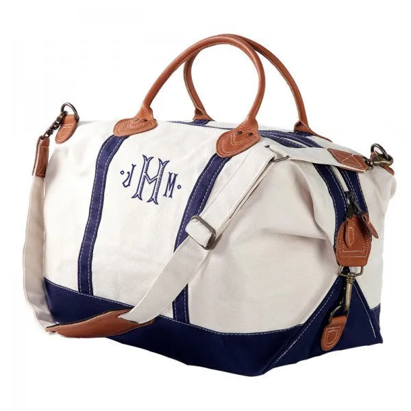 Personalized Weekender Duffel Bag with Matching Cosmetic Bag