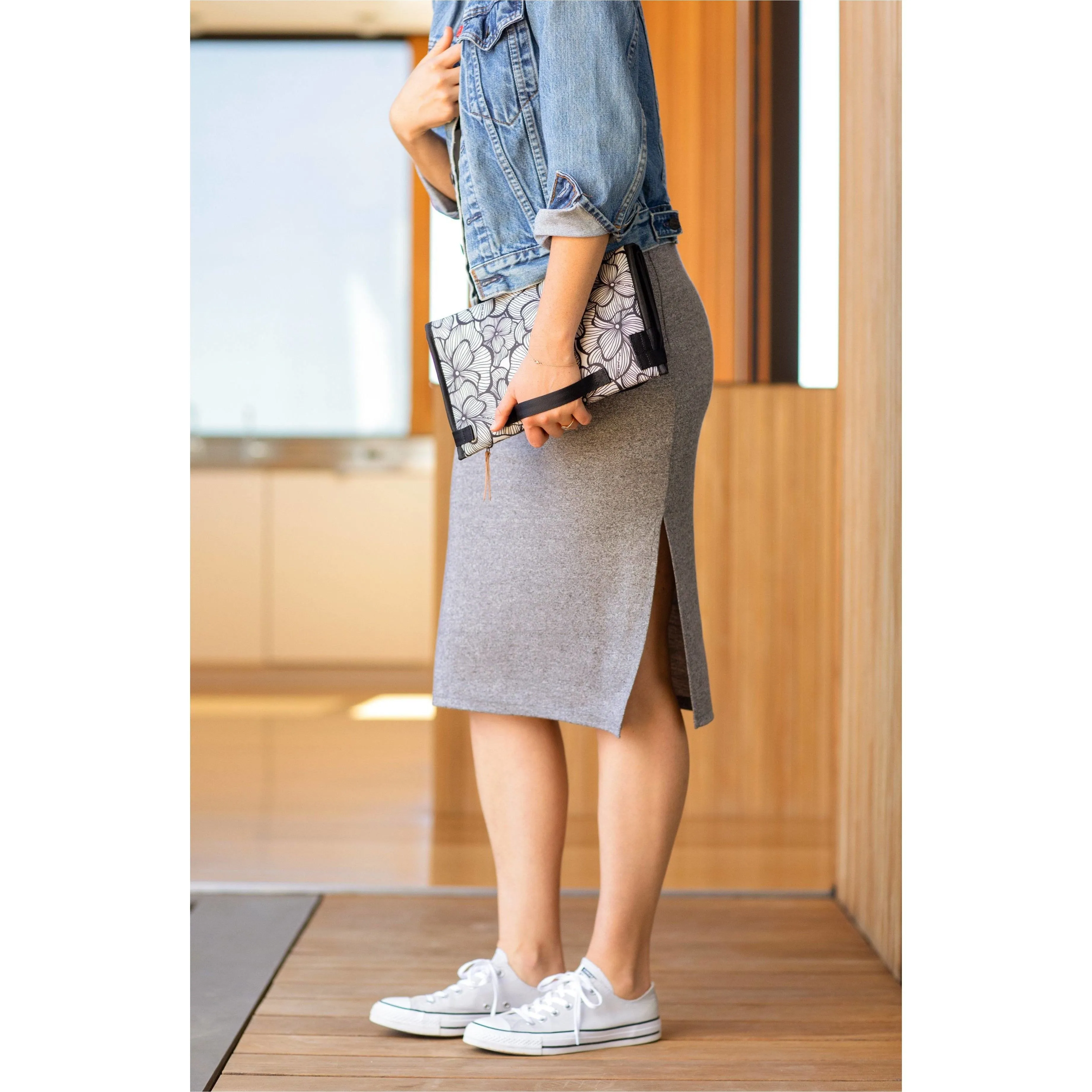 Petunia Pickle Bottom Nimble Changer Clutch: Bordeaux Blooms