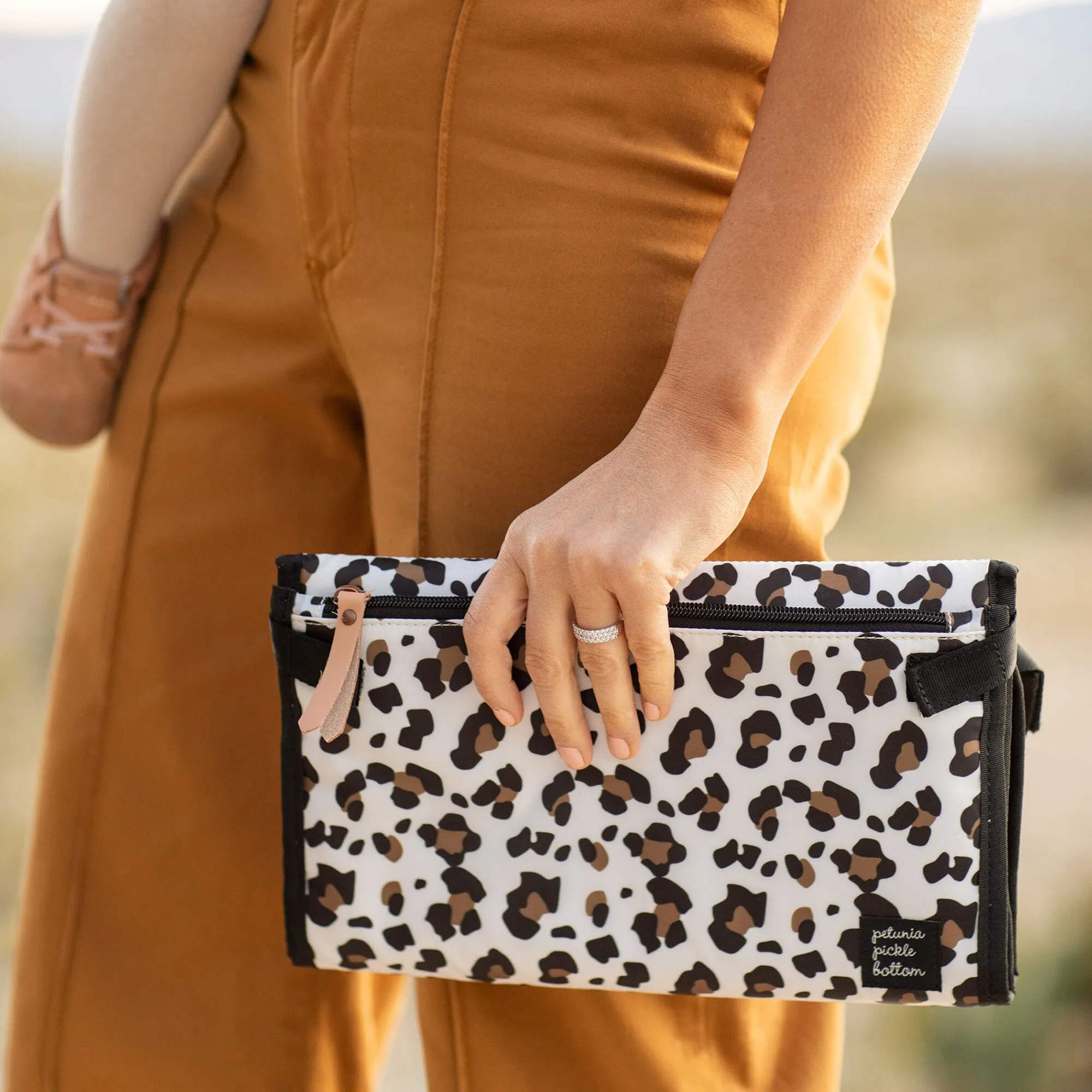Petunia Pickle Bottom Nimble Changer Clutch: Leopard