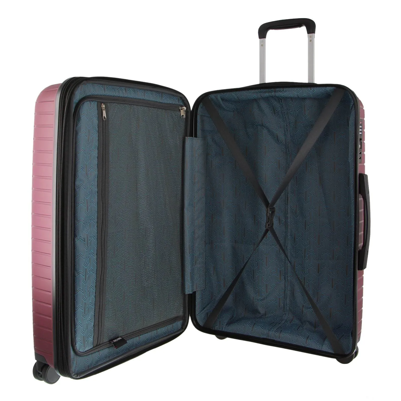 Pierre Cardin Medium Hard-Shell Suitcase Travel Luggage Bag - Burgundy 65m