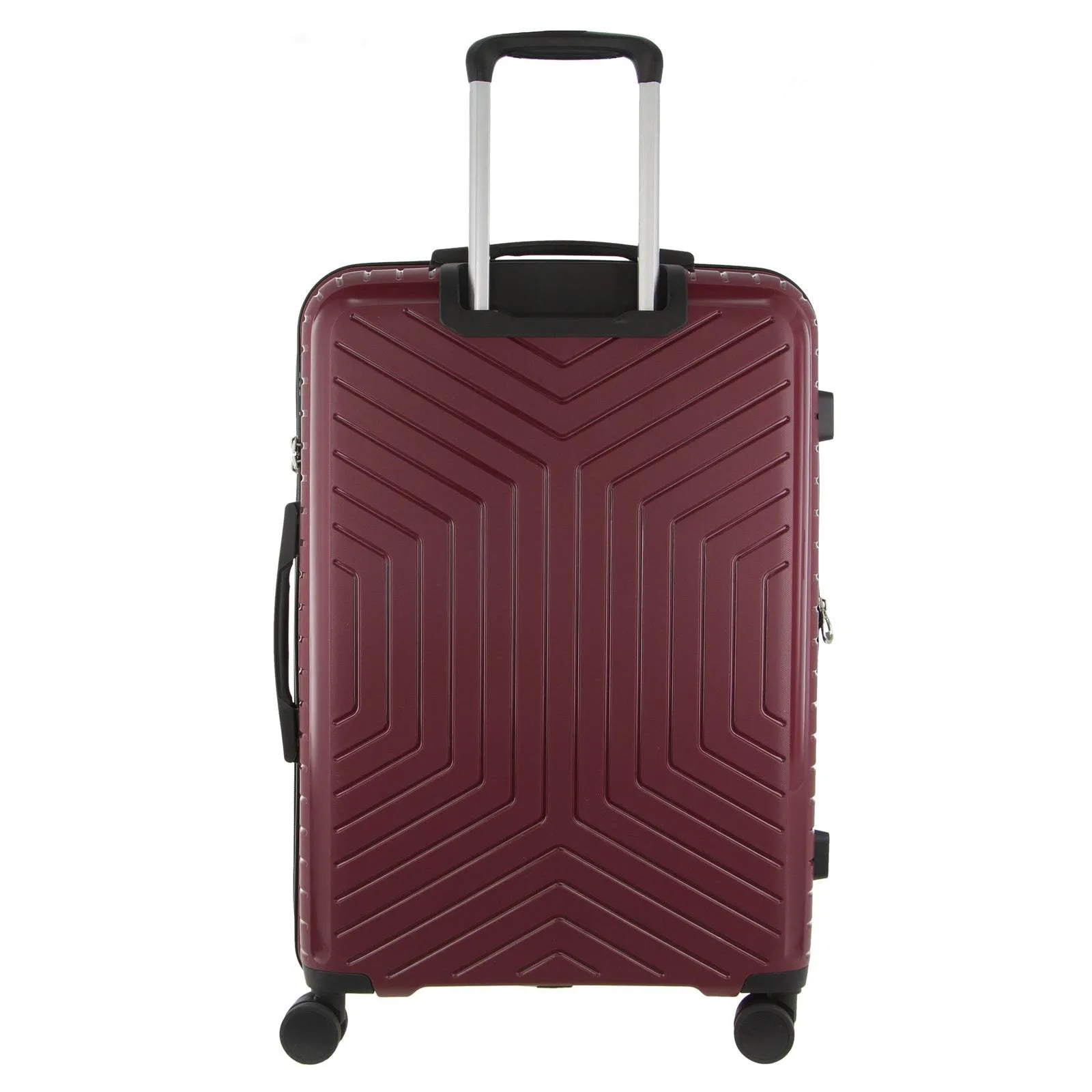 Pierre Cardin Medium Hard-Shell Suitcase Travel Luggage Bag - Burgundy 65m