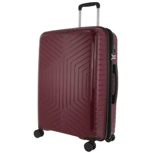 Pierre Cardin Medium Hard-Shell Suitcase Travel Luggage Bag - Burgundy 65m