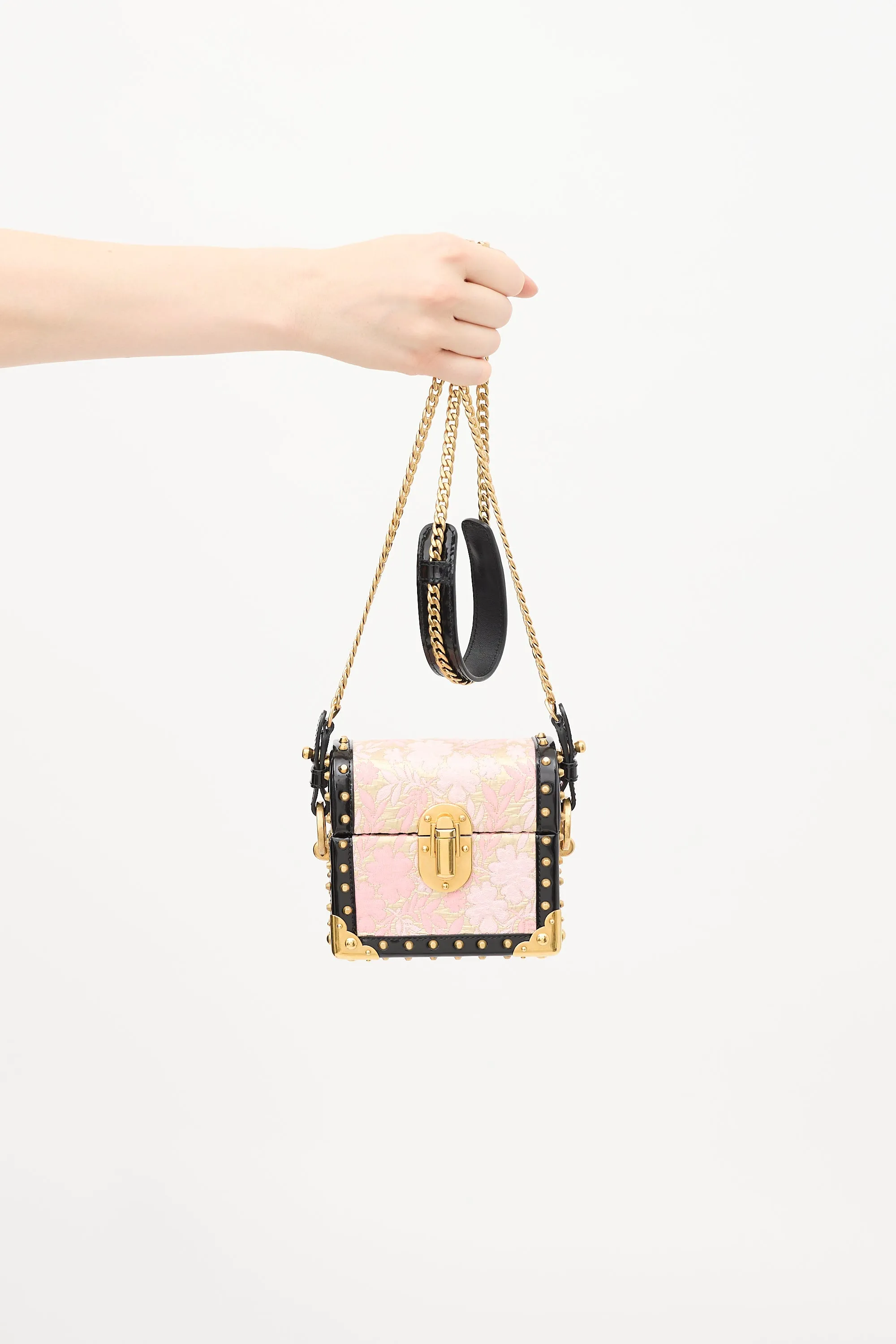 Pink & Multicolour Floral Mini Treasure Trunk Cahier Bag