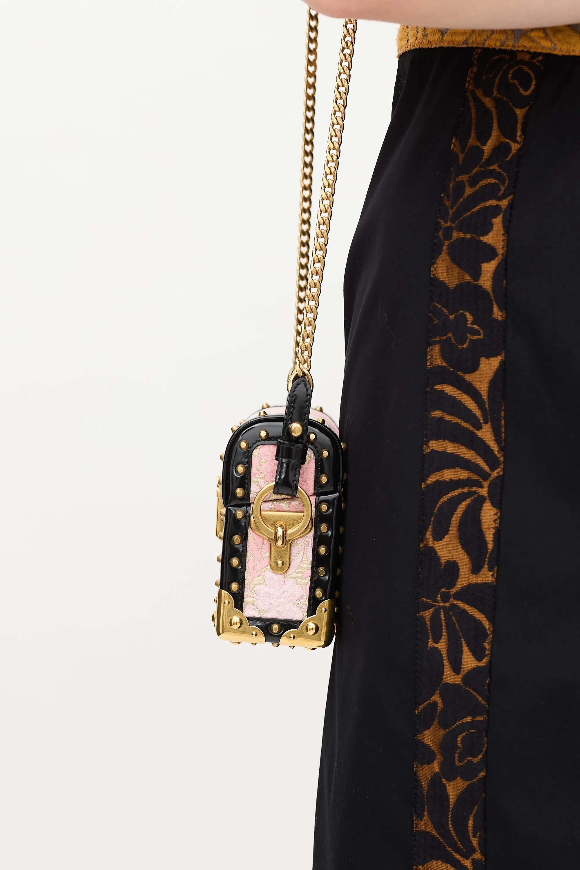 Pink & Multicolour Floral Mini Treasure Trunk Cahier Bag