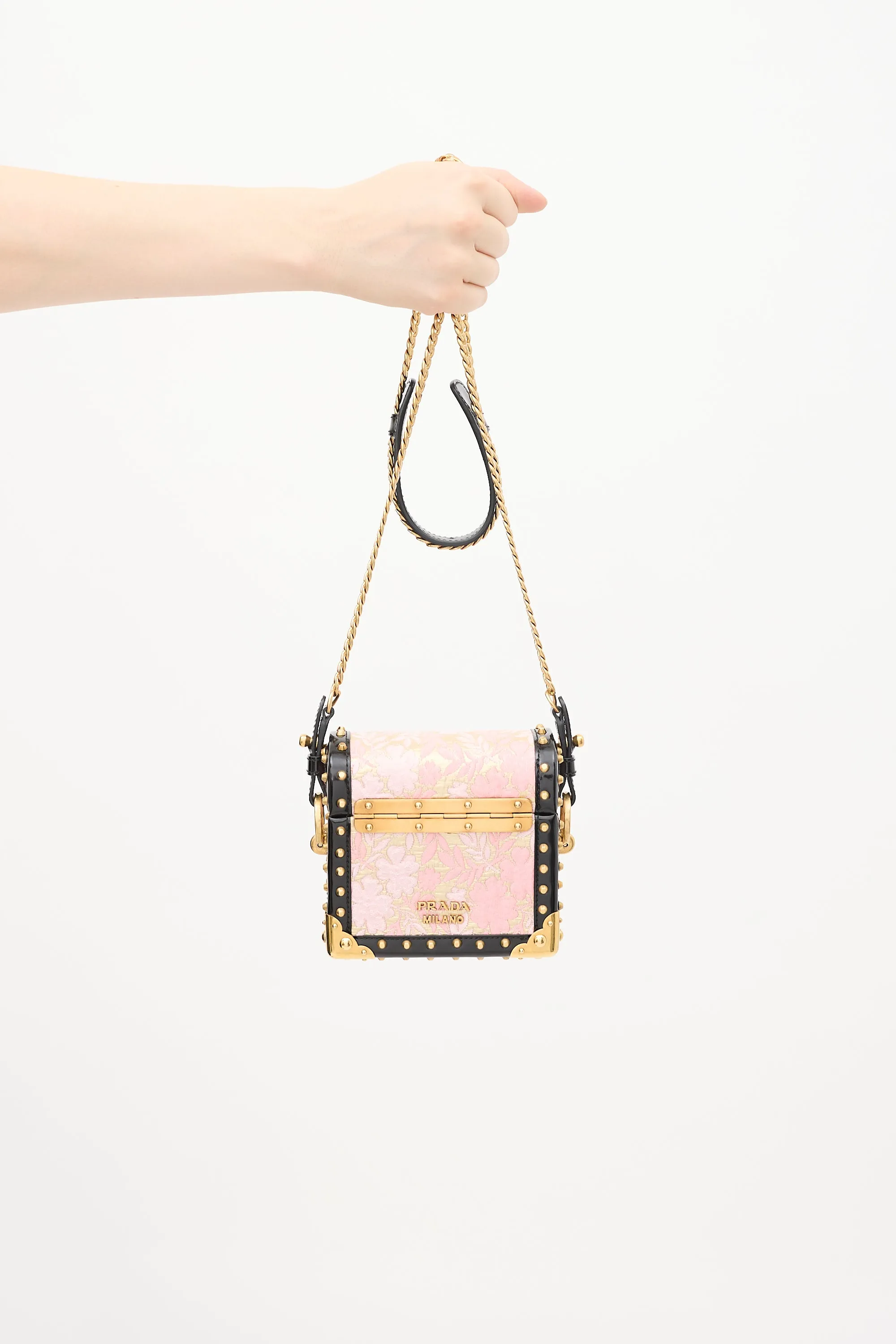 Pink & Multicolour Floral Mini Treasure Trunk Cahier Bag