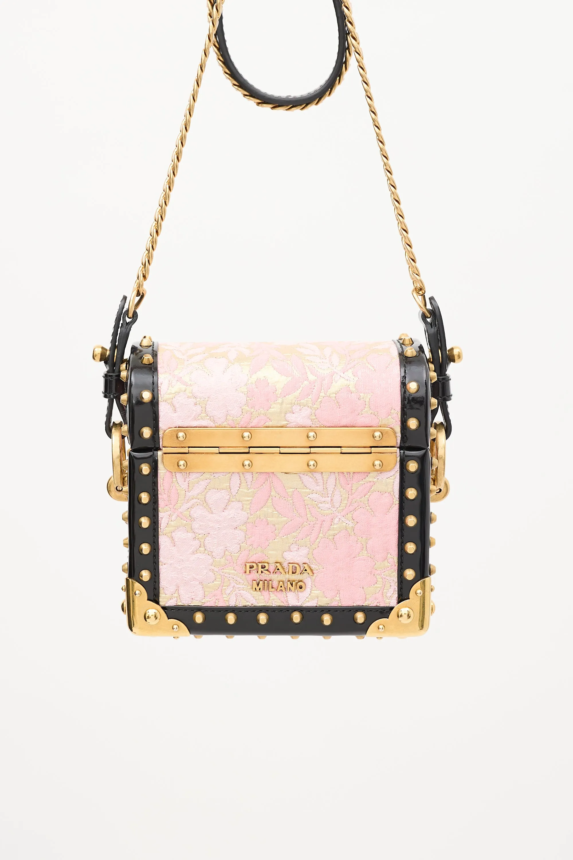 Pink & Multicolour Floral Mini Treasure Trunk Cahier Bag