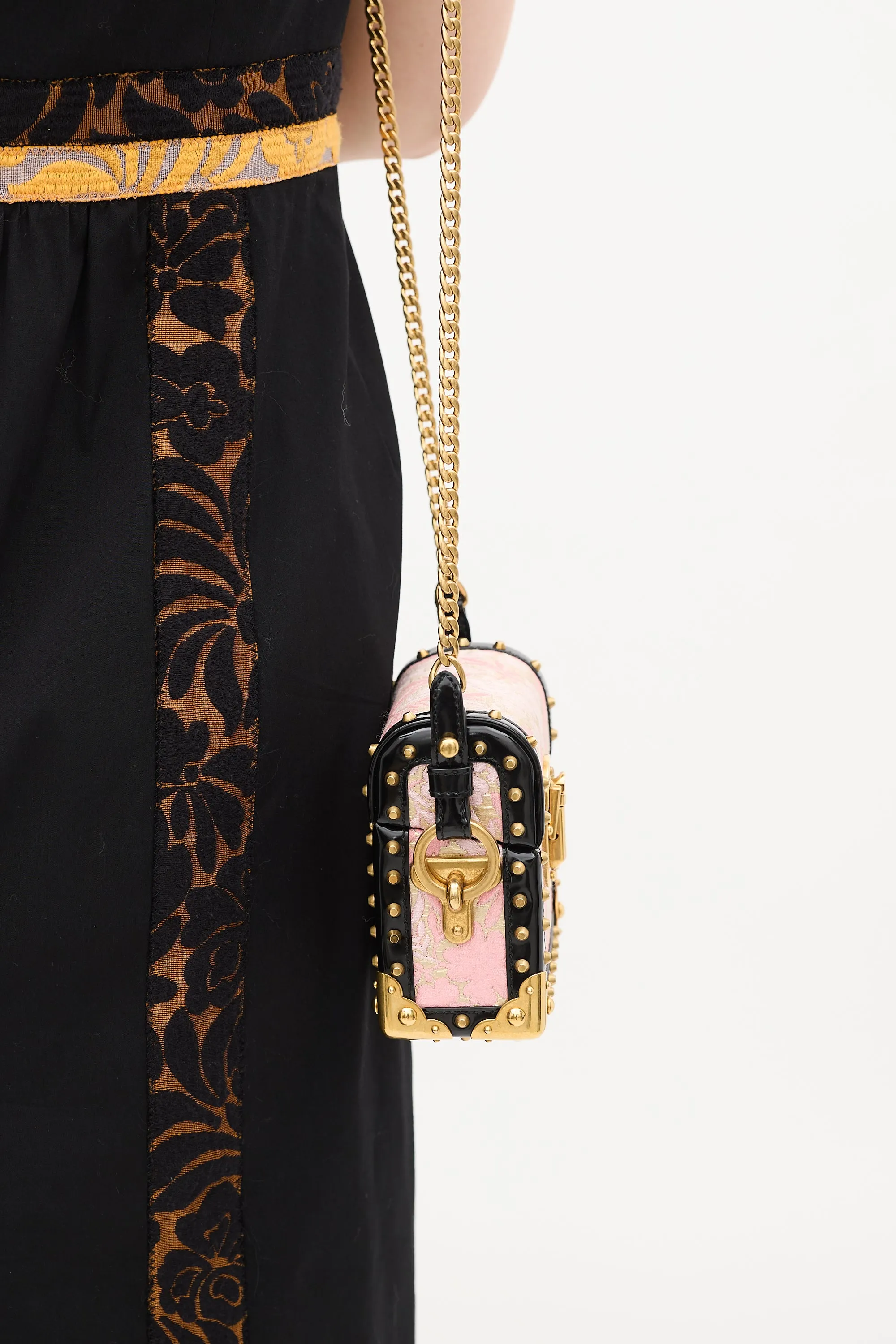 Pink & Multicolour Floral Mini Treasure Trunk Cahier Bag