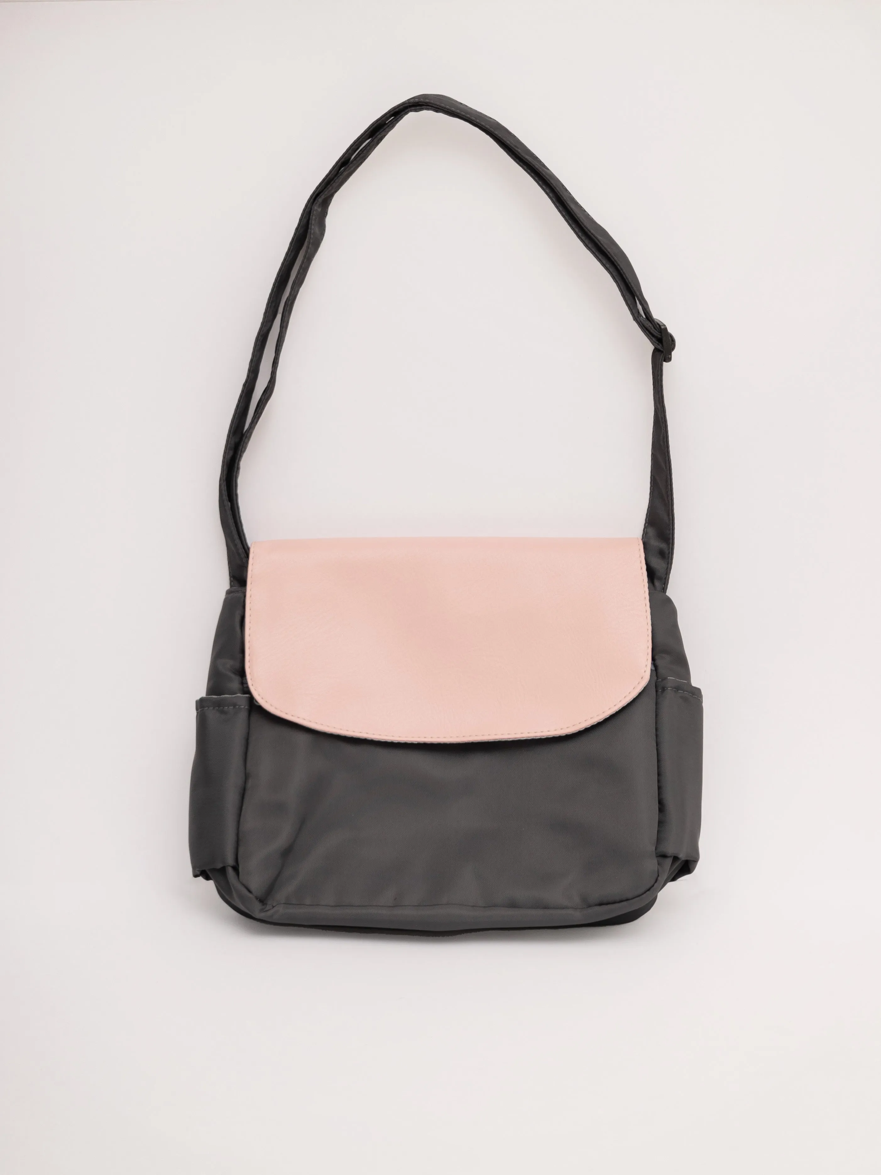 Pink Grey Multi-Carry Crossbody Bag