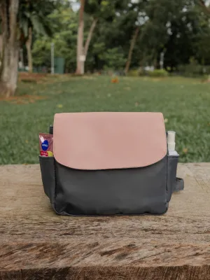 Pink Grey Multi-Carry Crossbody Bag