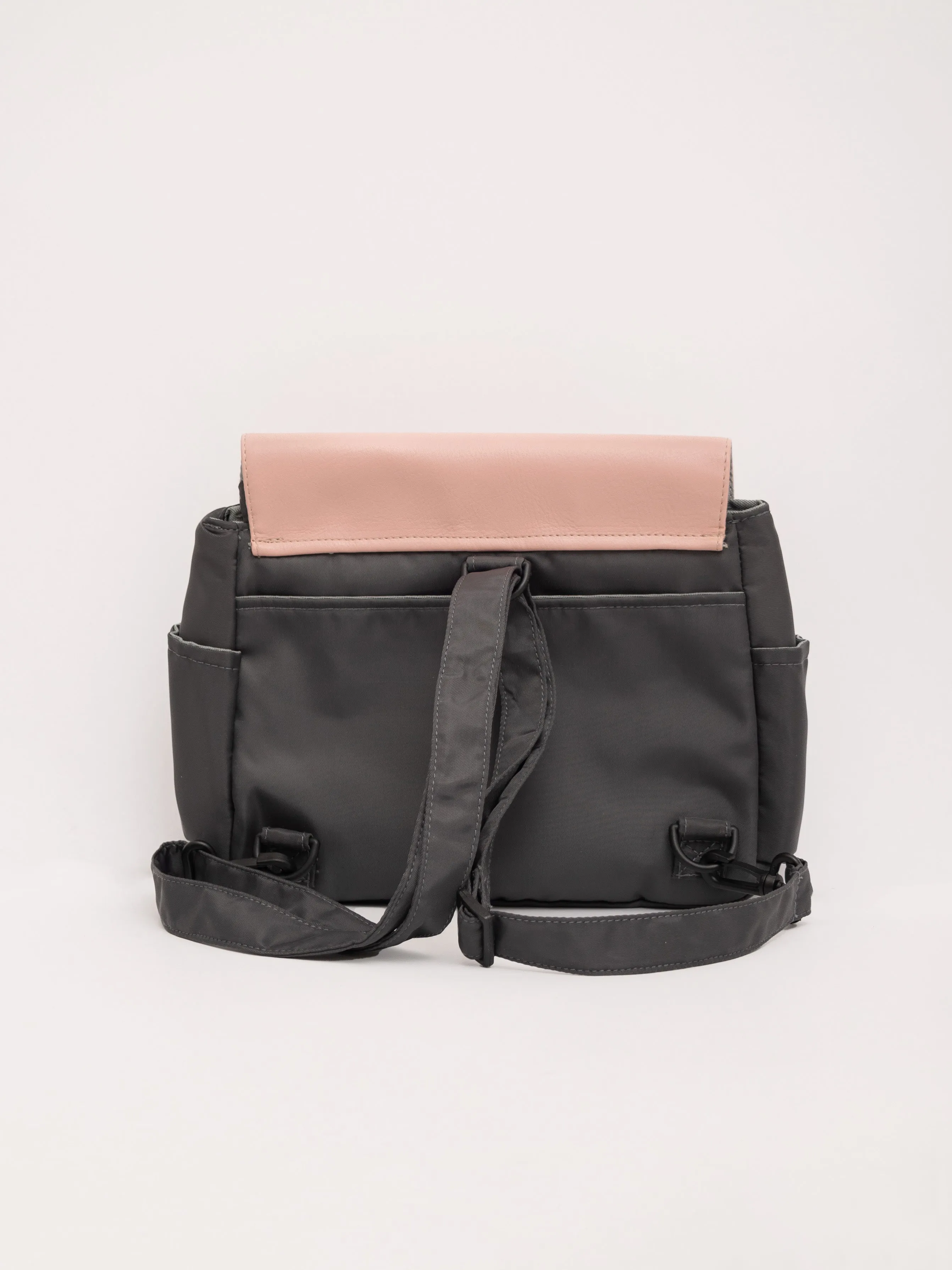 Pink Grey Multi-Carry Crossbody Bag