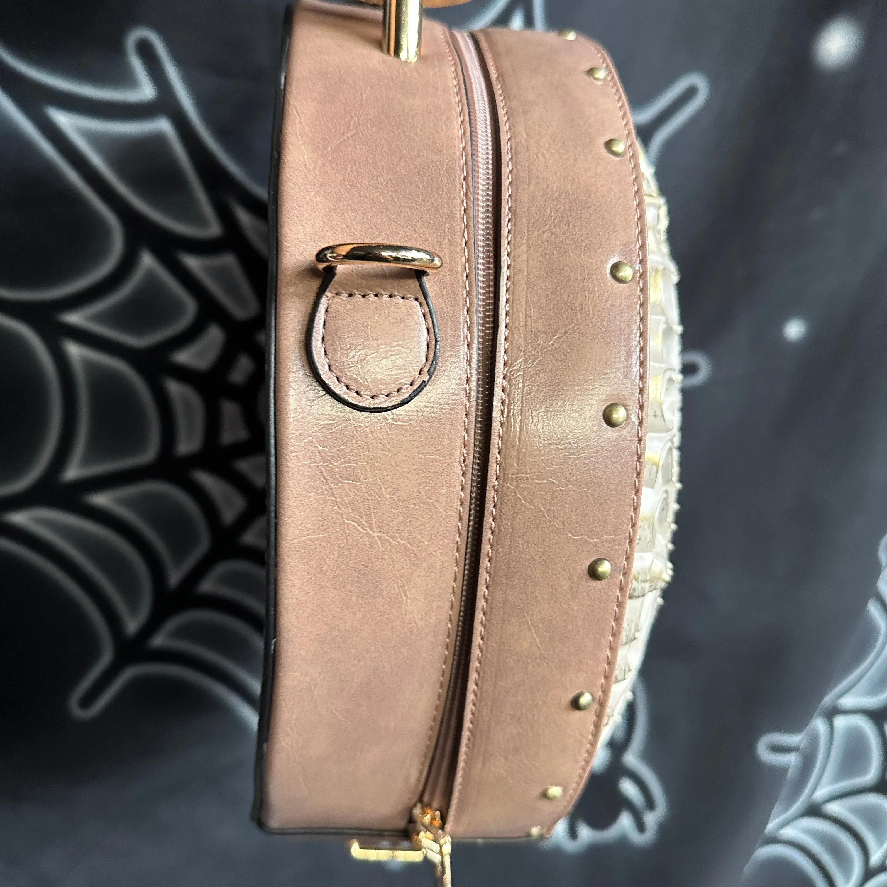 Pink Vintage Clock Convertible Handbag