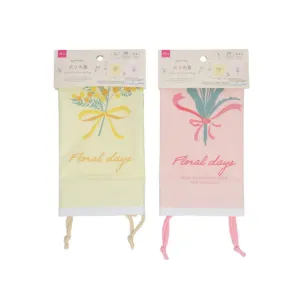 Plastic Drawstring Bag Spring Flower Single Layer Type 1.47ft x 1.21ft x 3.93in