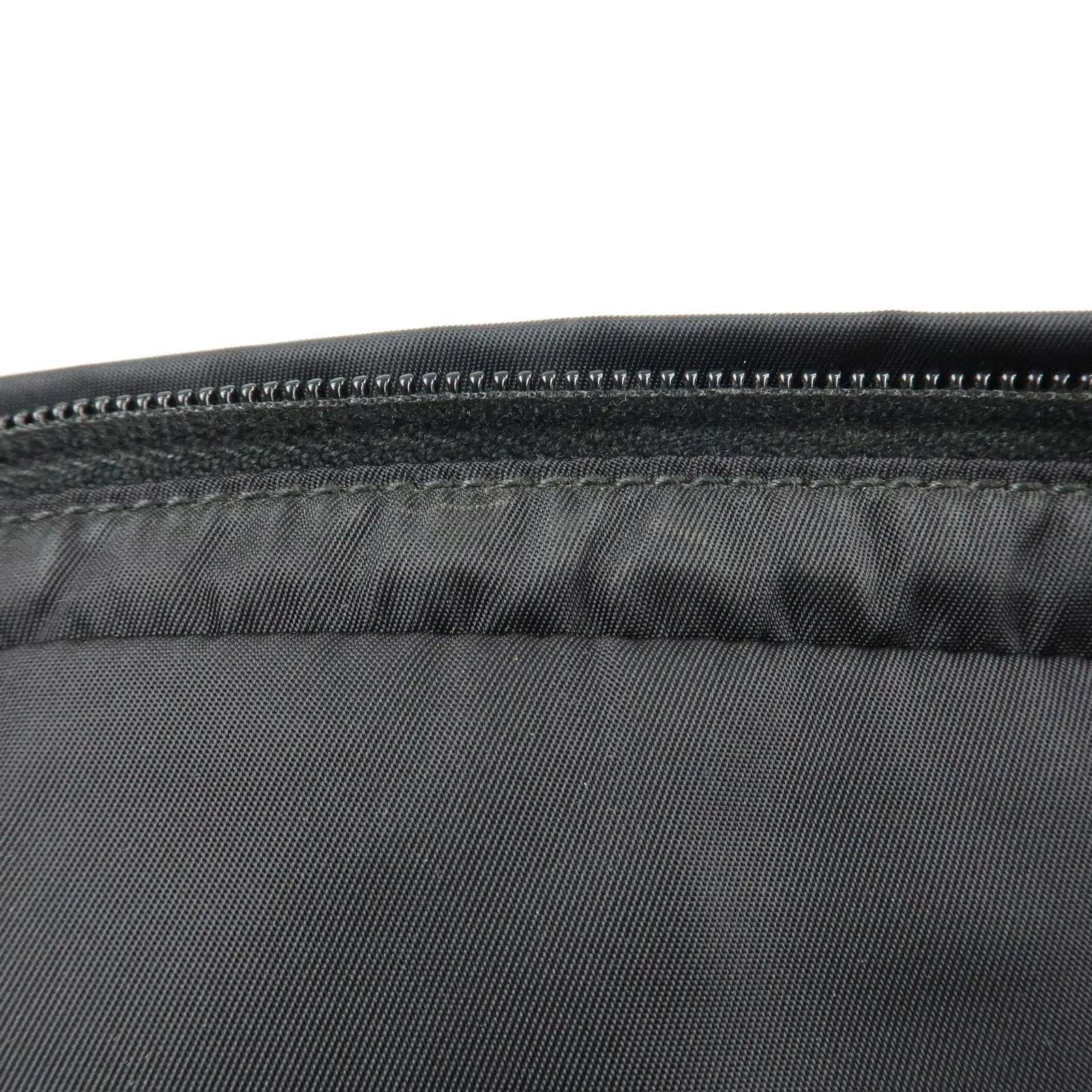 PRADA Logo Nylon Leather Waist Bag Crossbody Bag Black Used