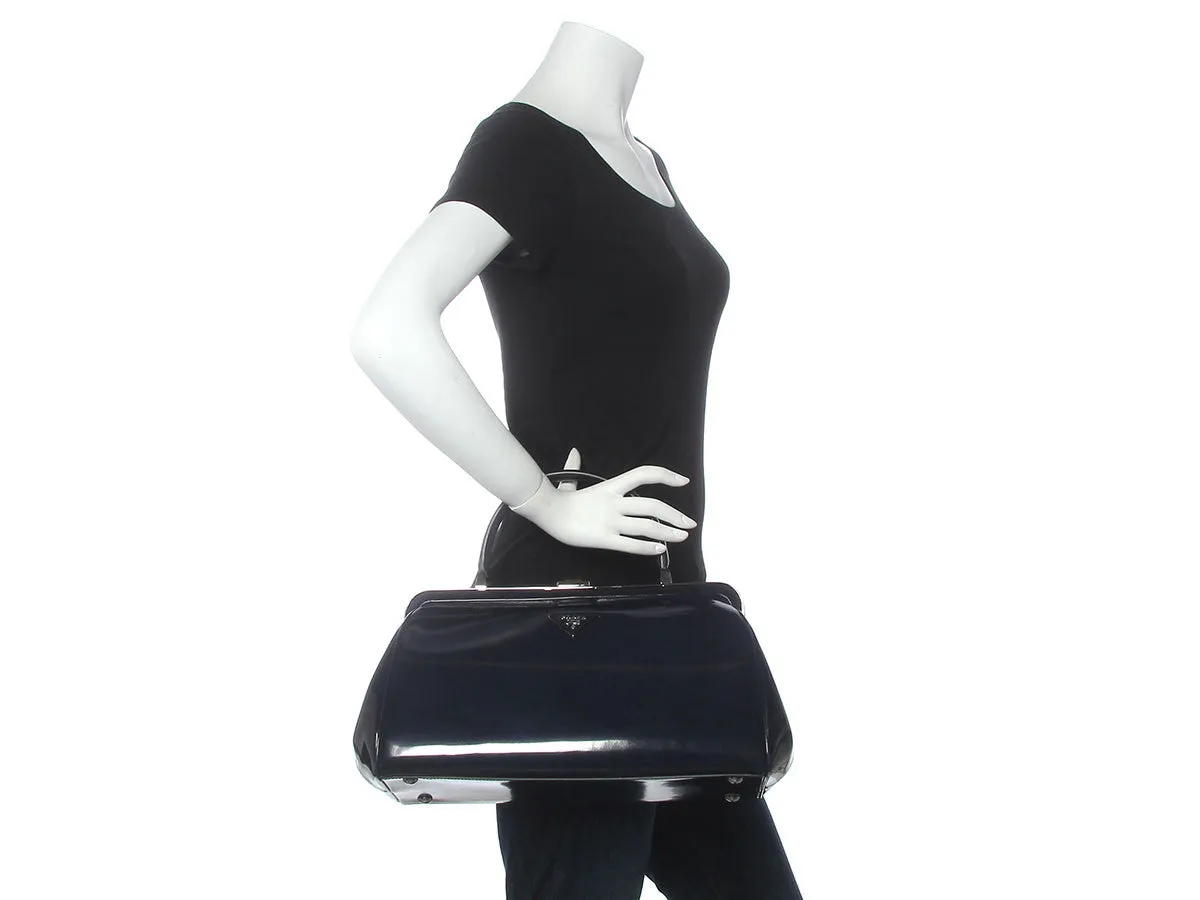 Prada Navy Spazzolato Doctor Bag