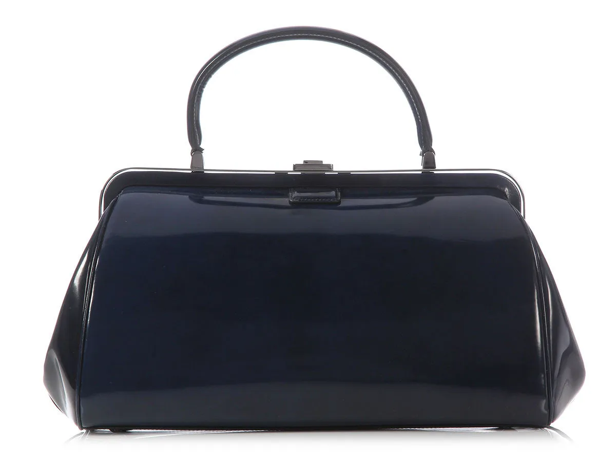 Prada Navy Spazzolato Doctor Bag