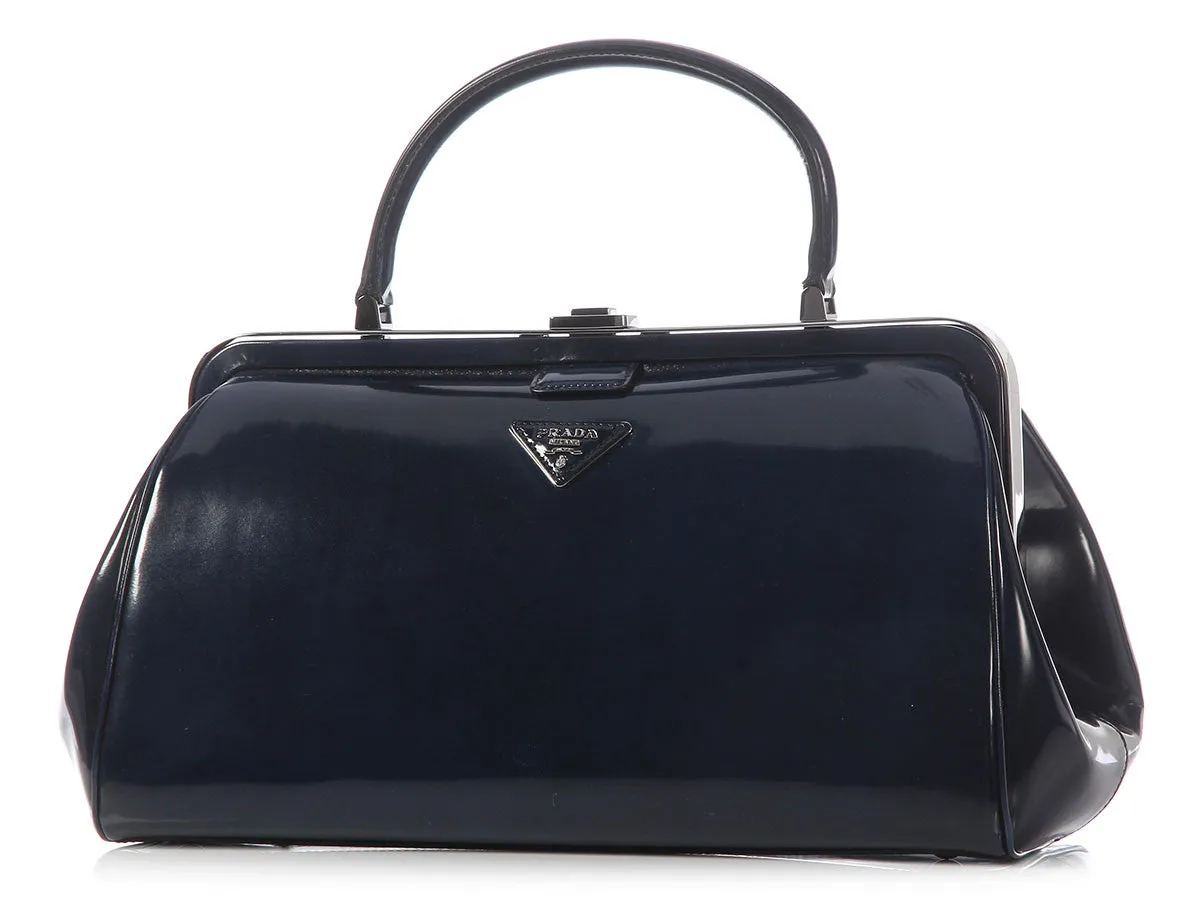 Prada Navy Spazzolato Doctor Bag