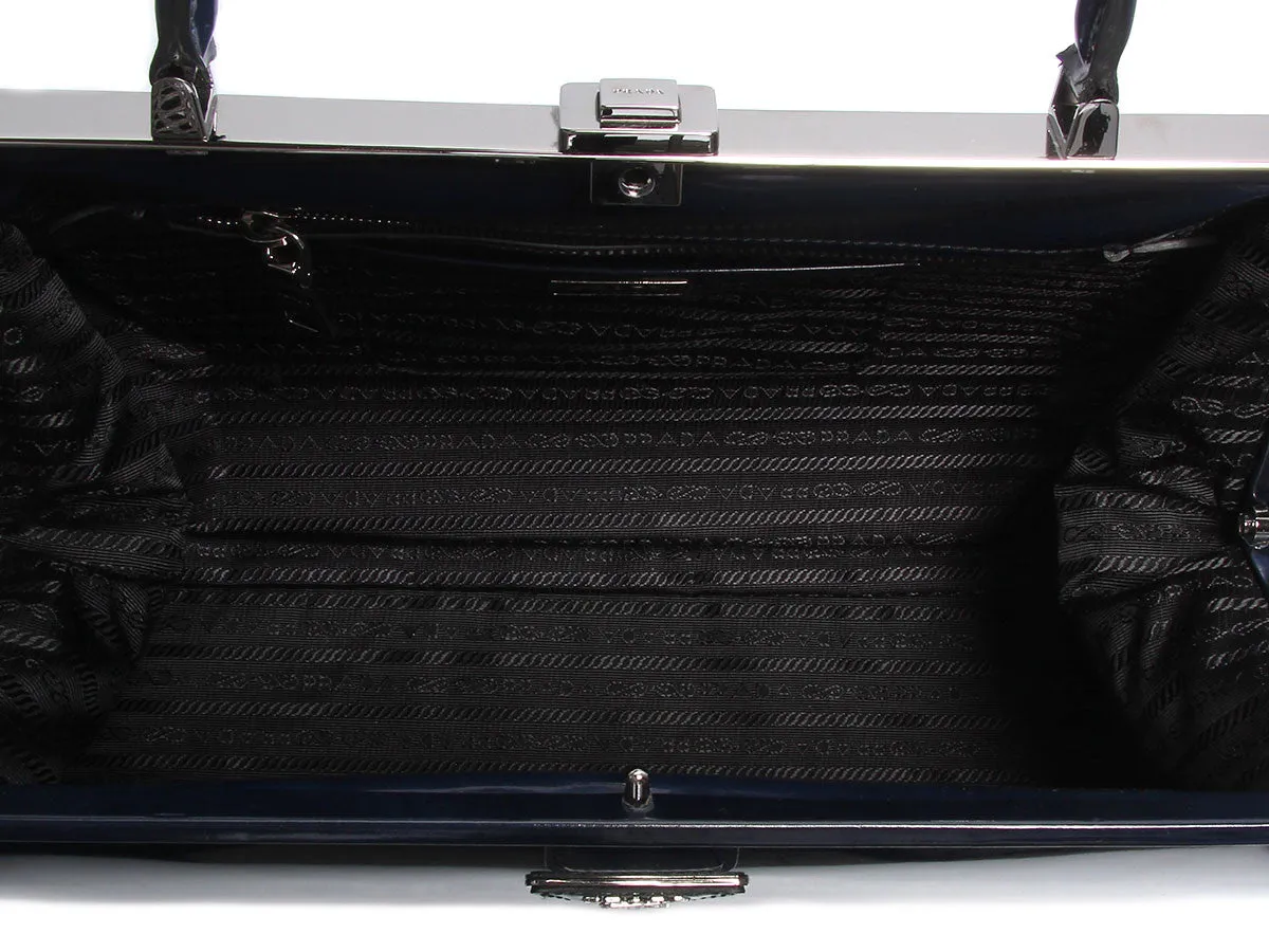 Prada Navy Spazzolato Doctor Bag