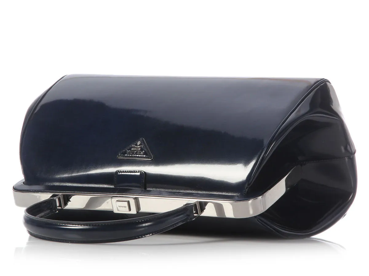 Prada Navy Spazzolato Doctor Bag