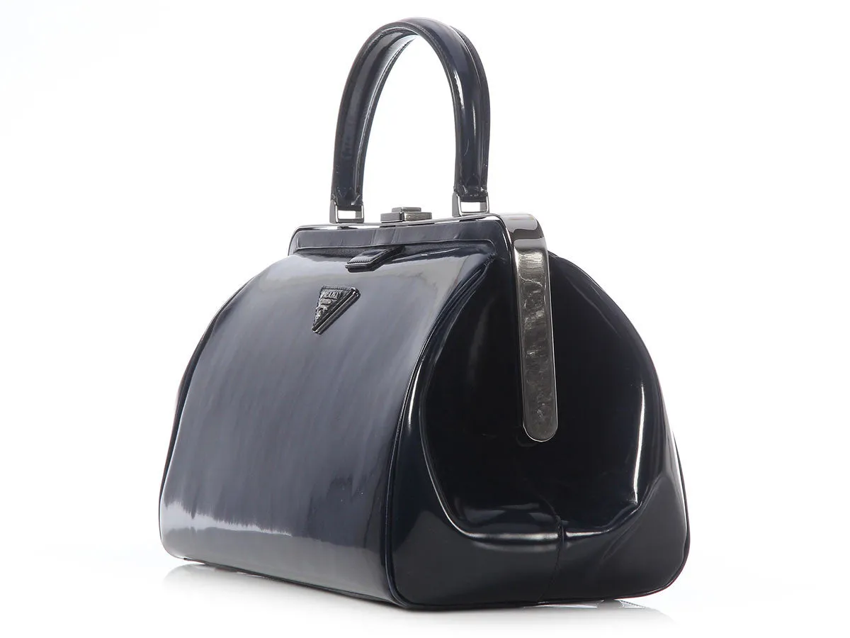 Prada Navy Spazzolato Doctor Bag