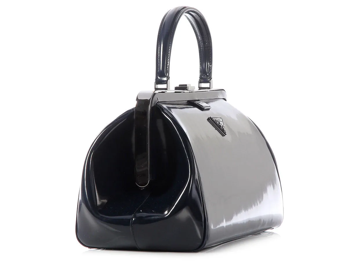 Prada Navy Spazzolato Doctor Bag