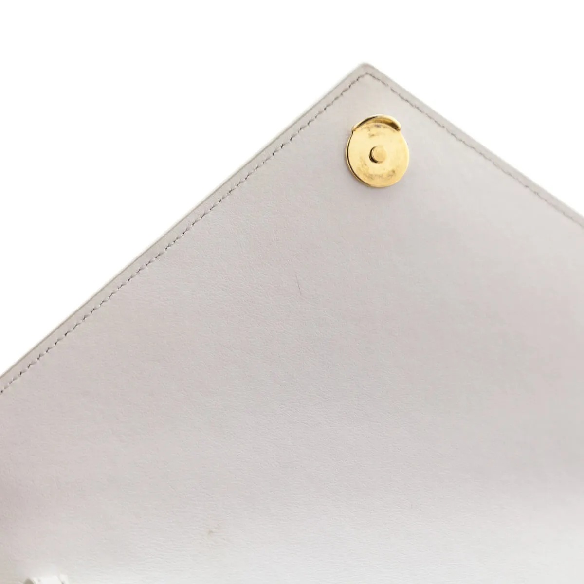 Prada White Saffiano City Calf Mini Envelope Crossbody Bag