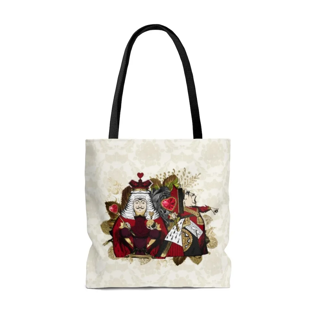 Premium Polyester Tote Bag - Alice in Wonderland Gifts #31 Red Series, Different Designs on Each Side | Aesthetic & Cute Tote Bag
