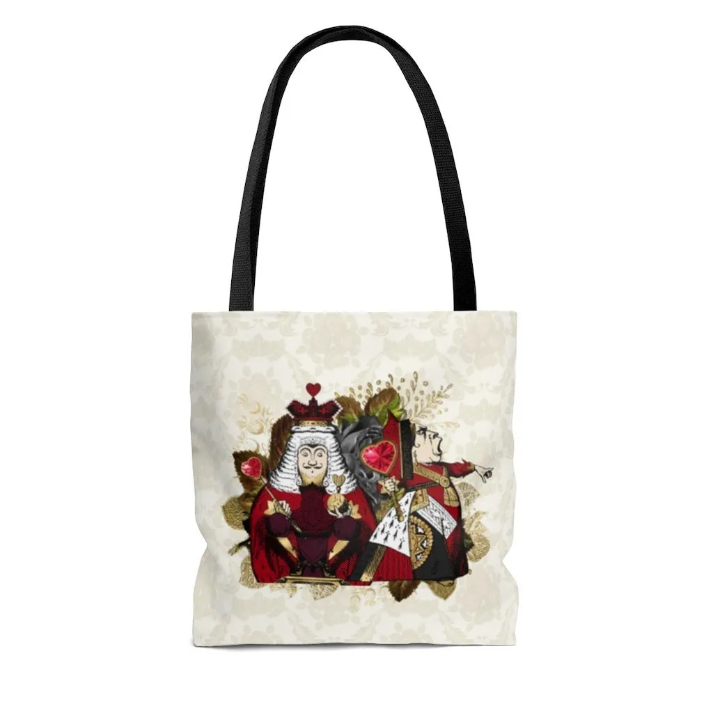 Premium Polyester Tote Bag - Alice in Wonderland Gifts #31 Red Series, Different Designs on Each Side | Aesthetic & Cute Tote Bag