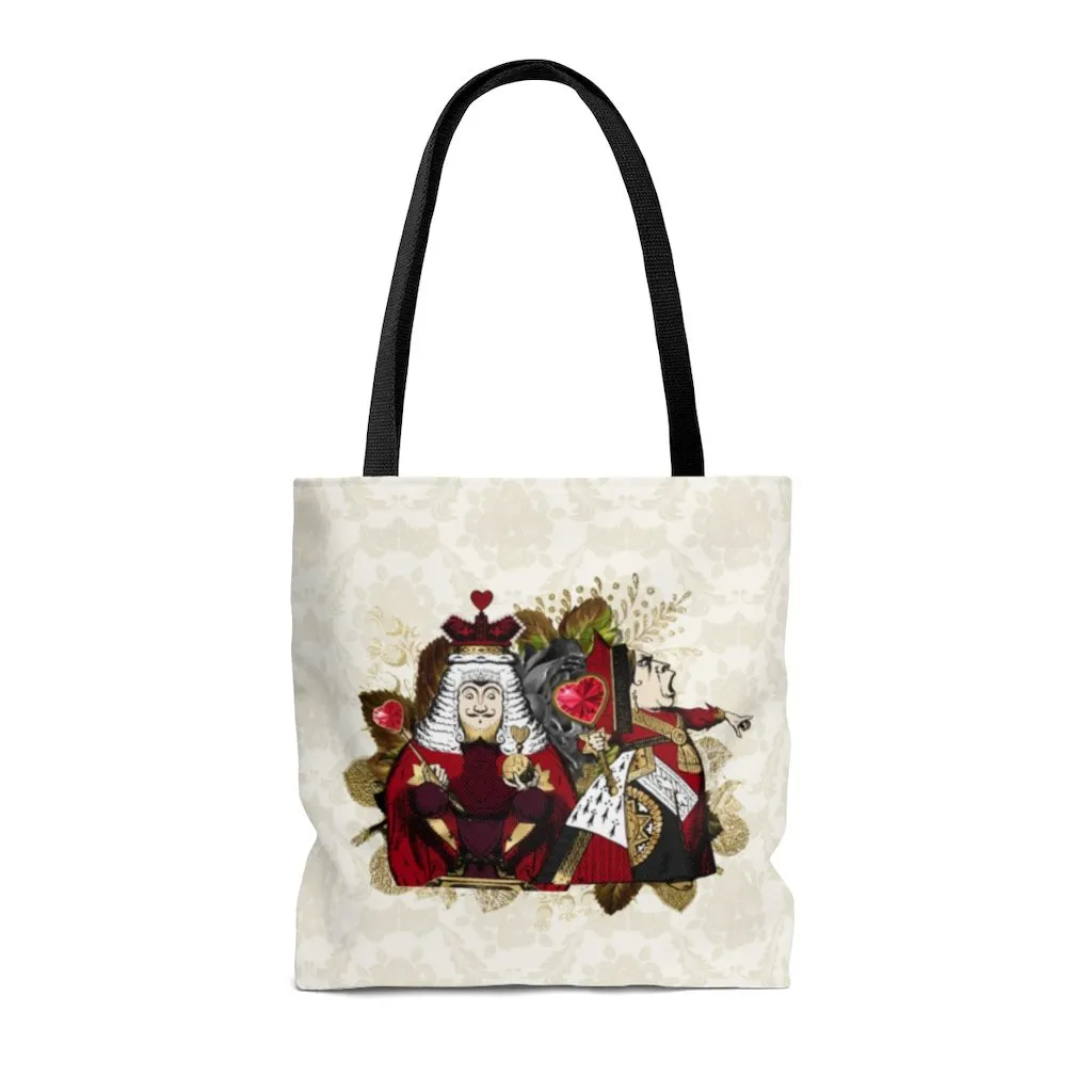 Premium Polyester Tote Bag - Alice in Wonderland Gifts #31 Red Series, Different Designs on Each Side | Aesthetic & Cute Tote Bag