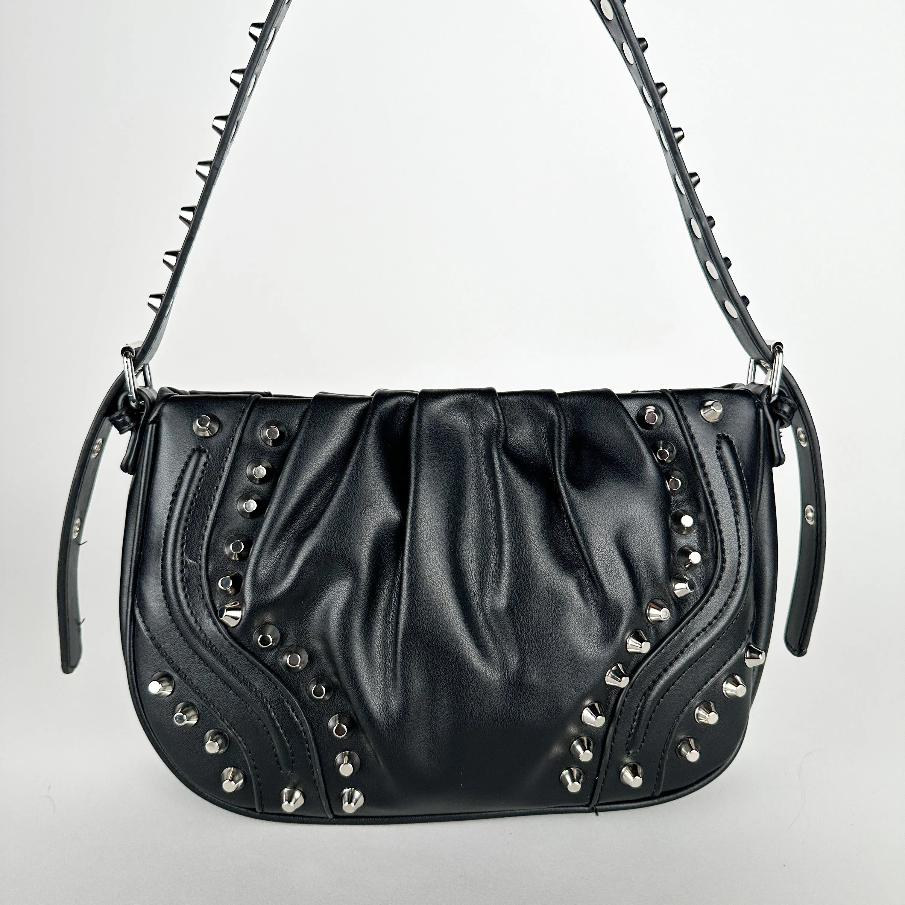 Puff Studded Shoulder Bag