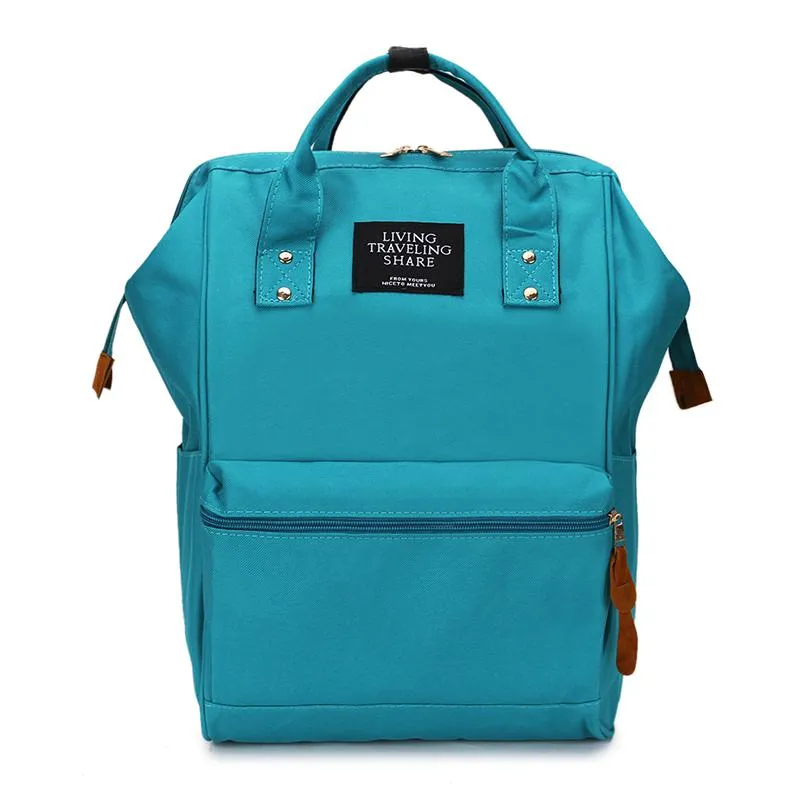 Pure Color Teenager Backpack Shoulder Bag