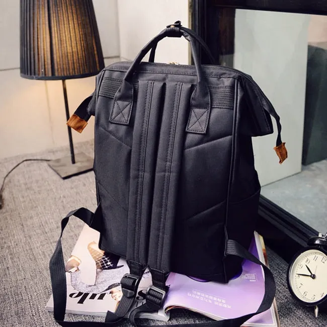 Pure Color Teenager Backpack Shoulder Bag