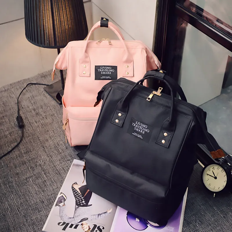 Pure Color Teenager Backpack Shoulder Bag