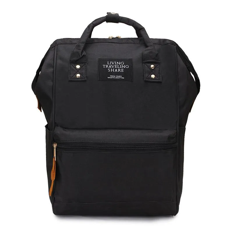 Pure Color Teenager Backpack Shoulder Bag