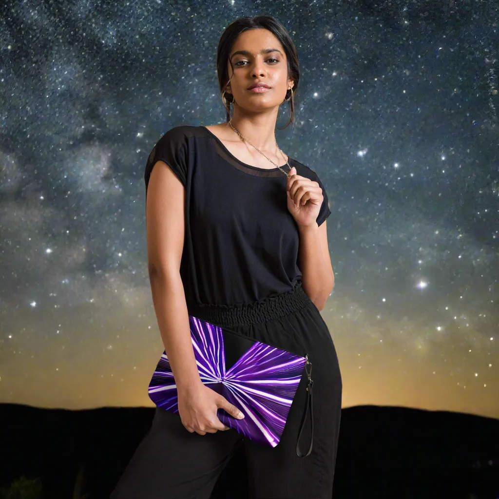 Purple Charged Crossbody Bag | Neon Purse Clutch