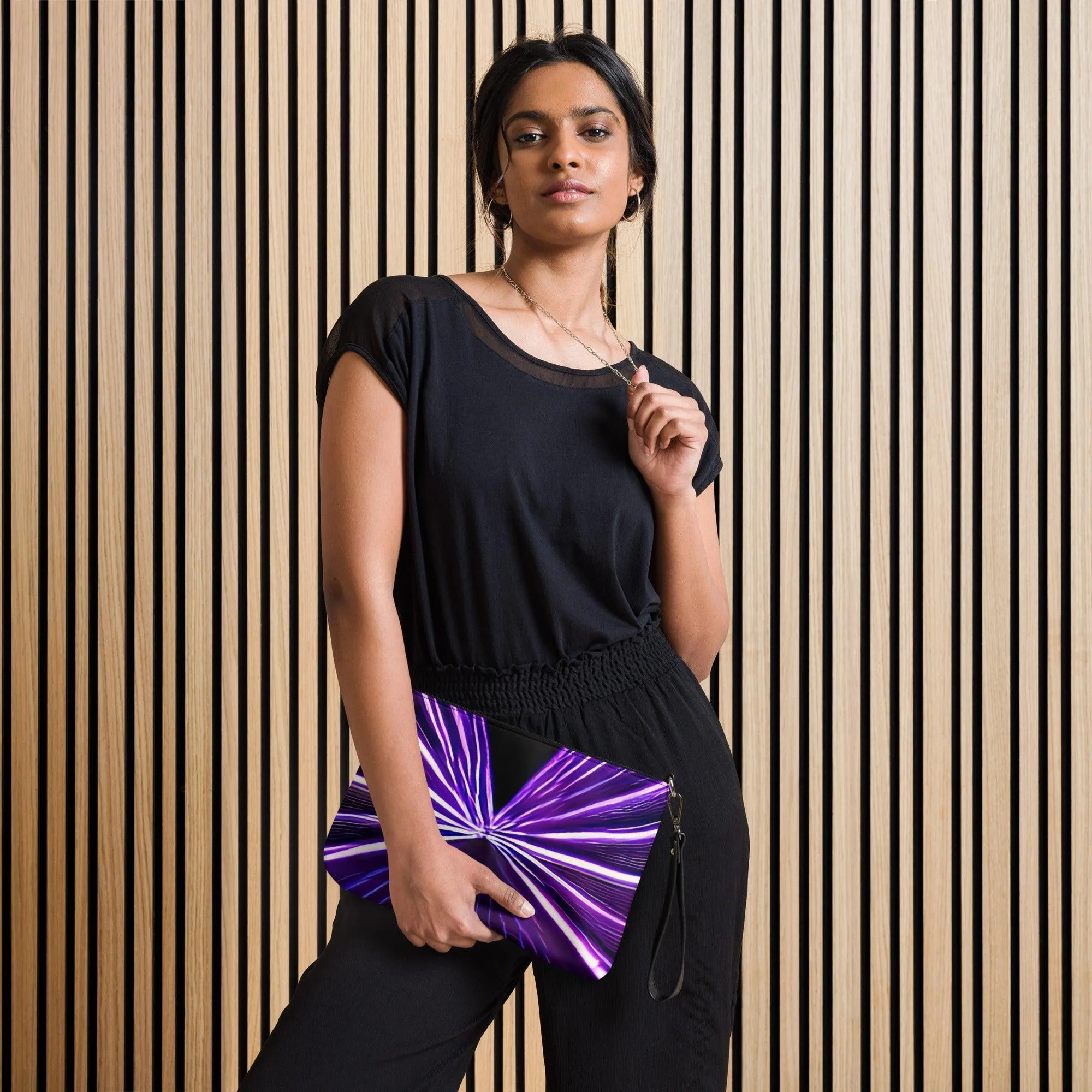 Purple Charged Crossbody Bag | Neon Purse Clutch