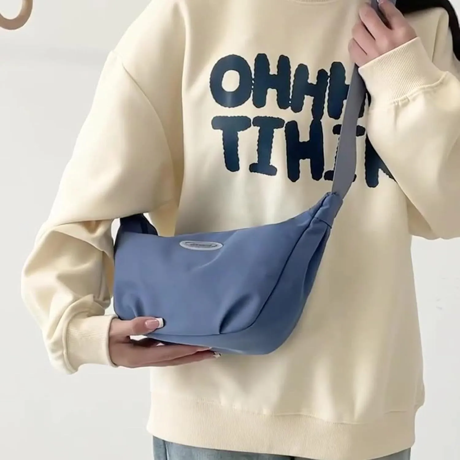 Purses for Women Crossbody Anti Theft Casual Travel Tote Foldable Hobo Bags Beach Bag Water Proof Sandproof(Blue)
