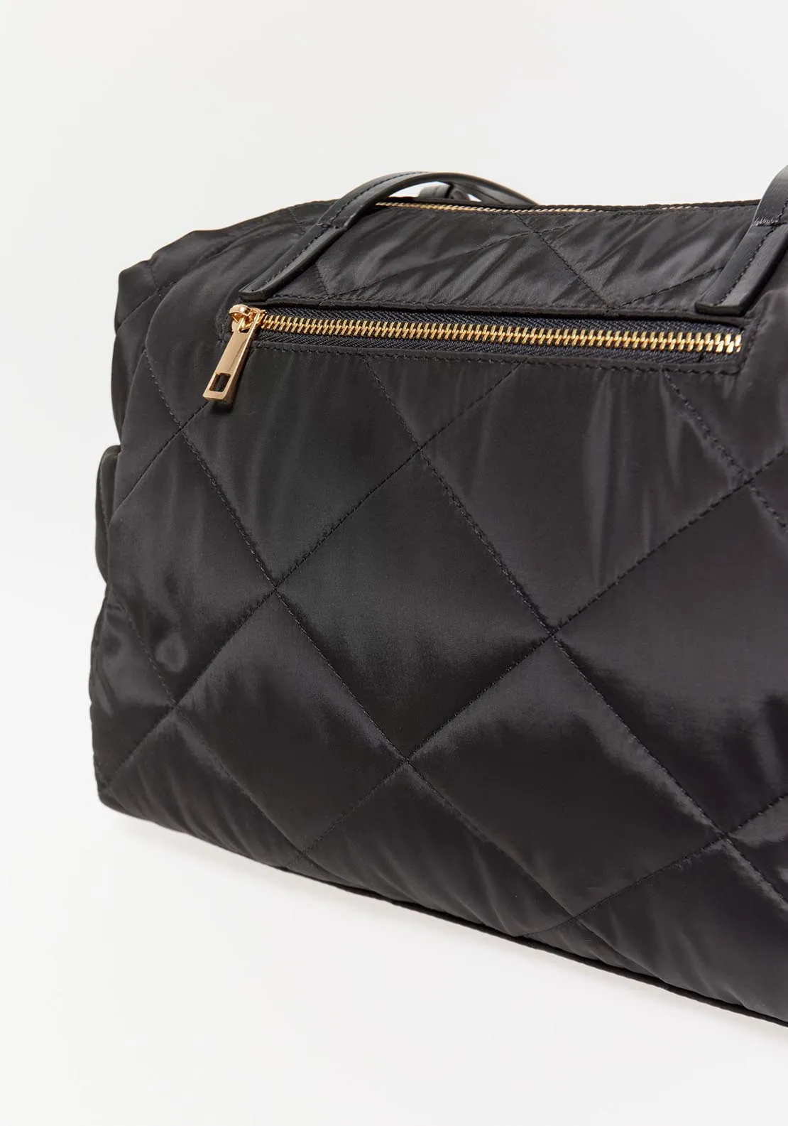 Quilted Bowling Bag Black - Black