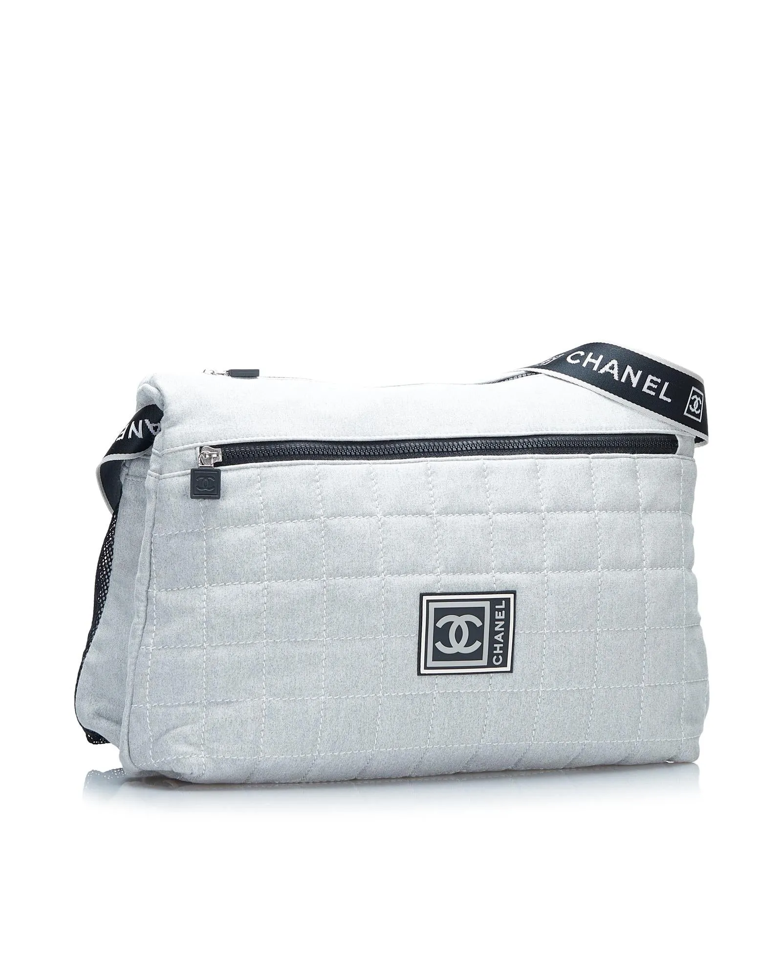 Quilted Cotton Sport Line Crossbody Bag with Multiple Pockets