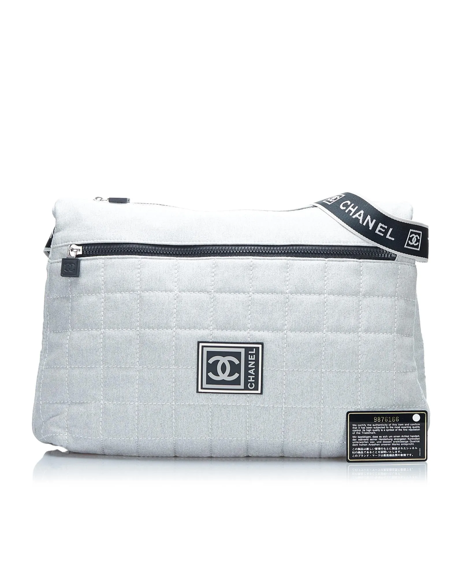 Quilted Cotton Sport Line Crossbody Bag with Multiple Pockets