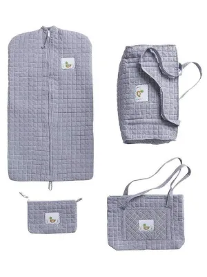 Quilted Luggage - Navy Mallard
