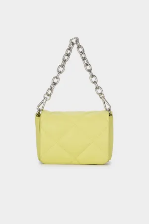 QUILTED PADDED CHAIN CROSSBODY BAG