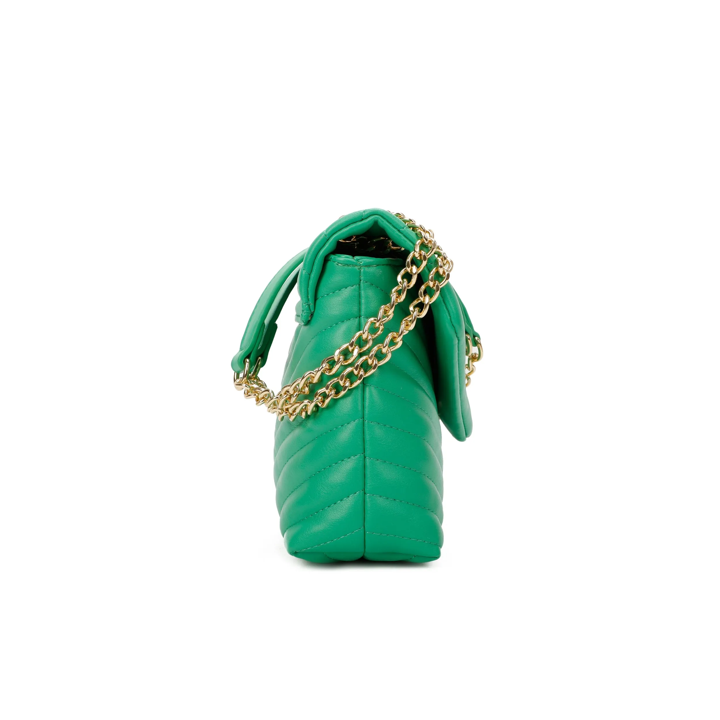 Quilted Shoulder Bag - Green