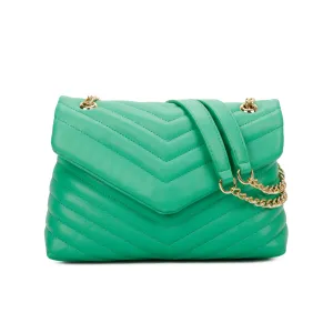 Quilted Shoulder Bag - Green