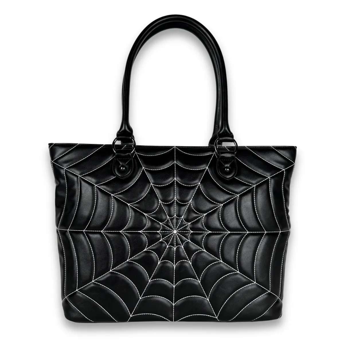 Quilted Spiderweb Tote / Shoulder Bag
