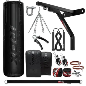 RDX Punch Bag Boxing Training, 15PC Kara Filled 5ft Heavy Duty set