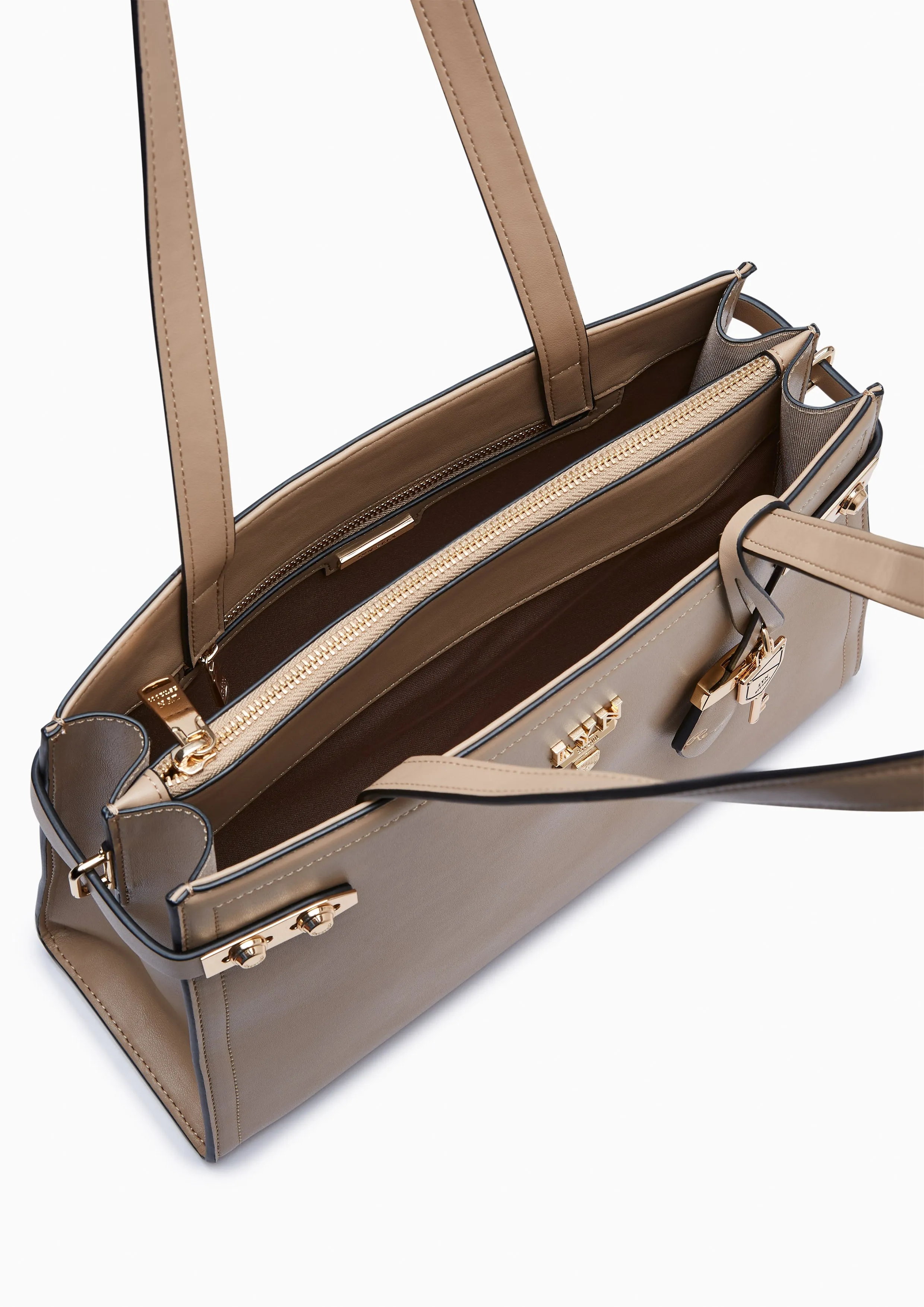 Re-Edit Fineness Oversize Handbag Dark Beige