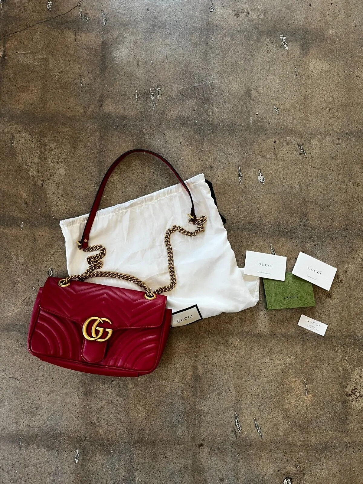 RED MARMONT MATELASSE BAG
