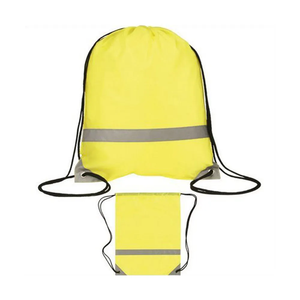 Reflective Nylon Drawstring Bag